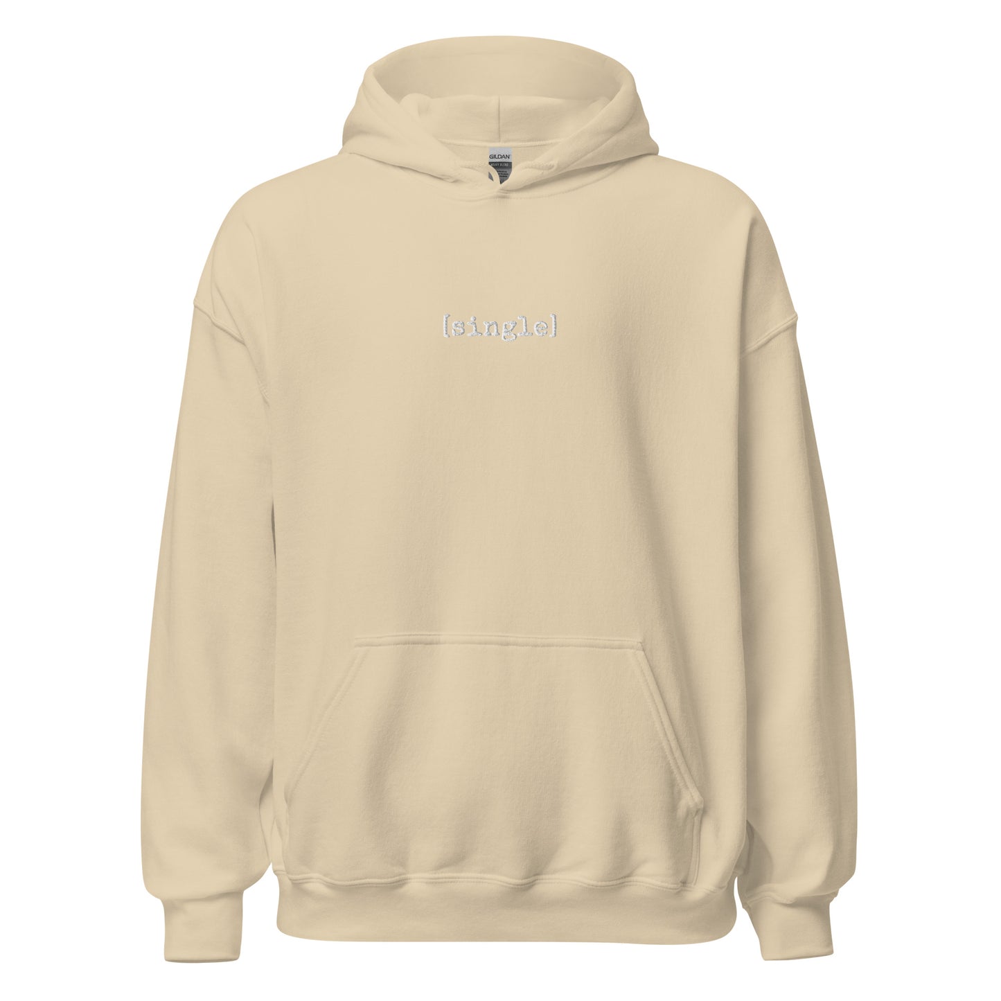 The [single] Project - White Embroidery / Unisex Hoodie