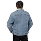 The [single] Project - White Embroidery / Unisex Denim Sherpa Jacket