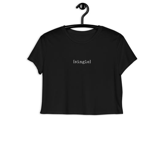 The [single] Project - White Embroidery / Cropped Tee