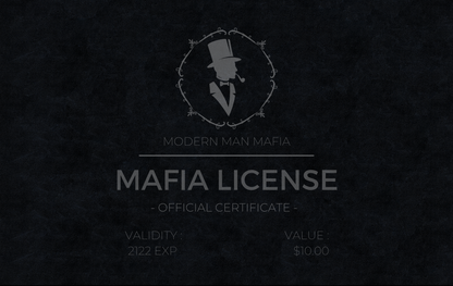 Mafia License - Gift Card