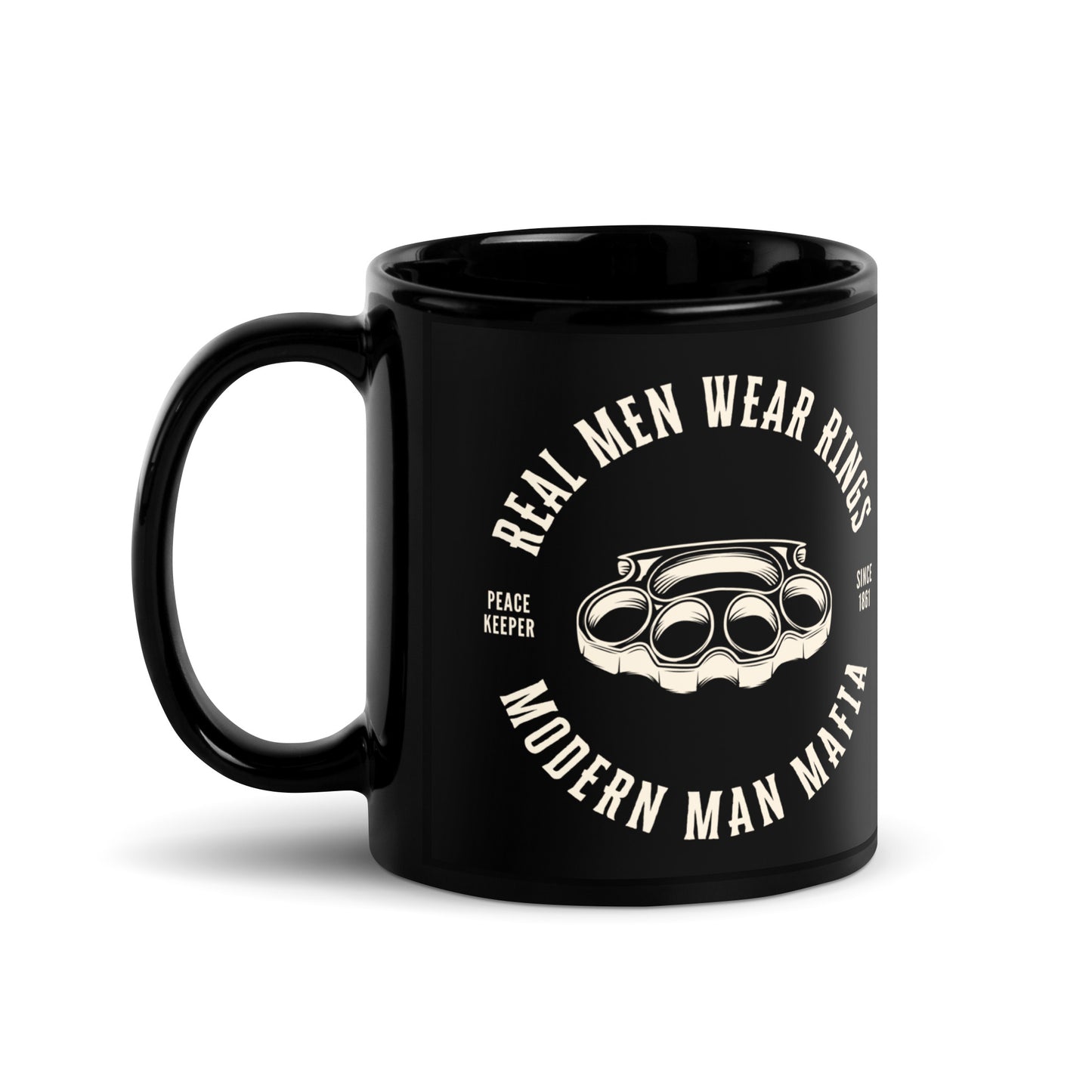 The Peace Keeper - Black Glossy Mug