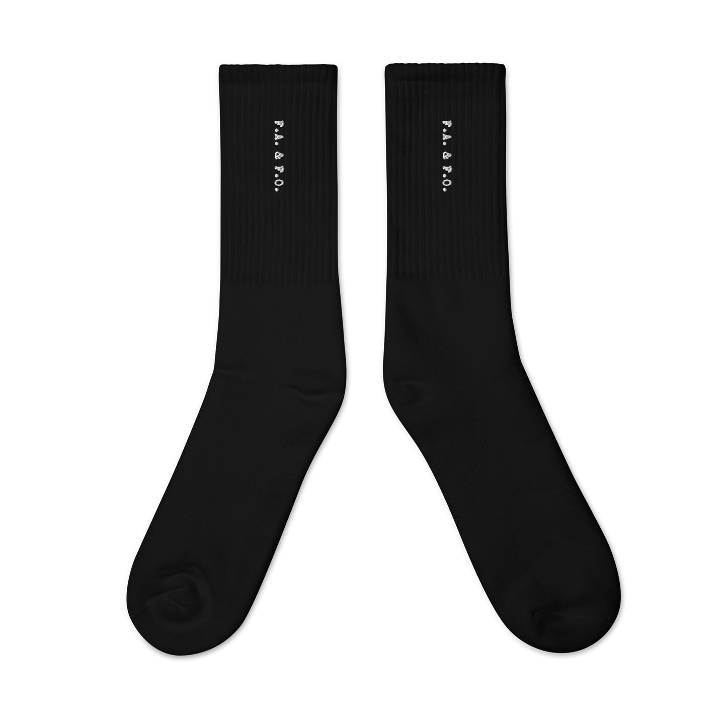 F.A. & F.O. - (Black) Embroidered Socks