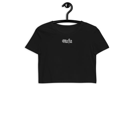 Miss Mafia (Black) - Women's Organic Crop Top